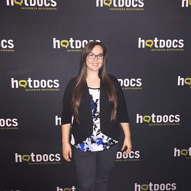 Photo of Elizabeth Hannan at The Hot Docs Festival at Ted Rogers Theatre in Toronto, ON